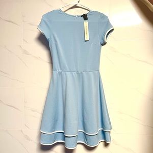 AQUA 100% Exclusive Tiered Piped Fit and Flare Dress